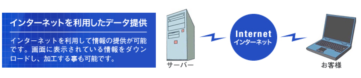 インターネットを利用したデータ提供