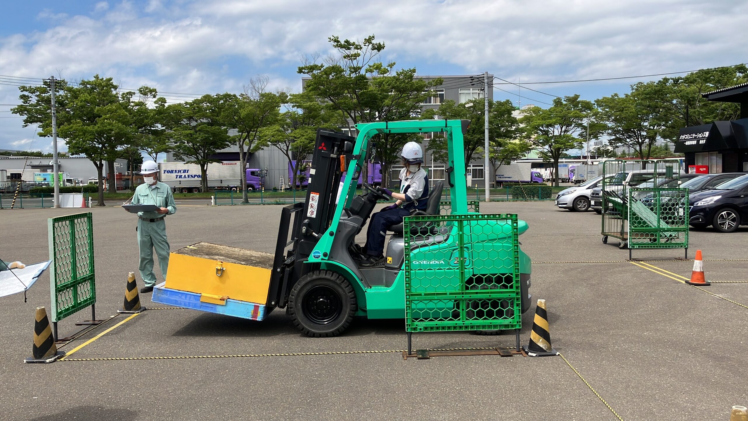 運転競技中の様子（佐藤美那海）