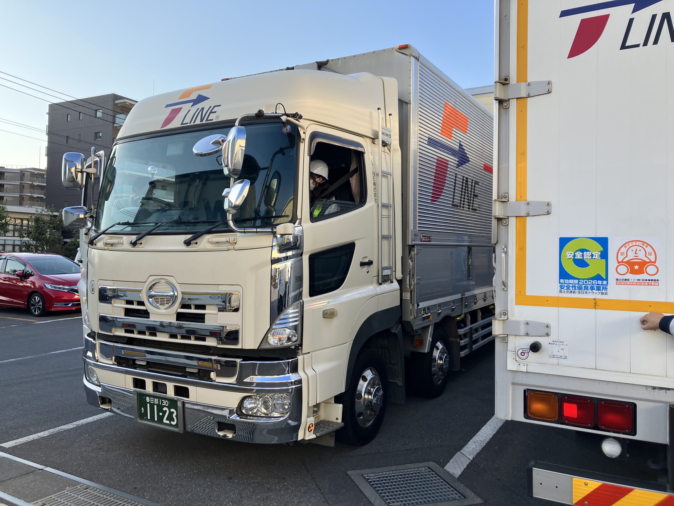 トラック助手席への乗車体験